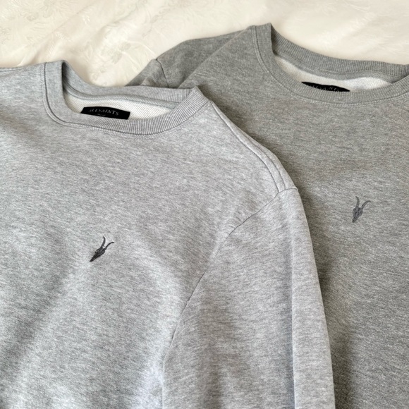 MOVING SALE❗️AllSaints ramskull crewneck sweatshirt (smoky warm marled grey) - Picture 2 of 3